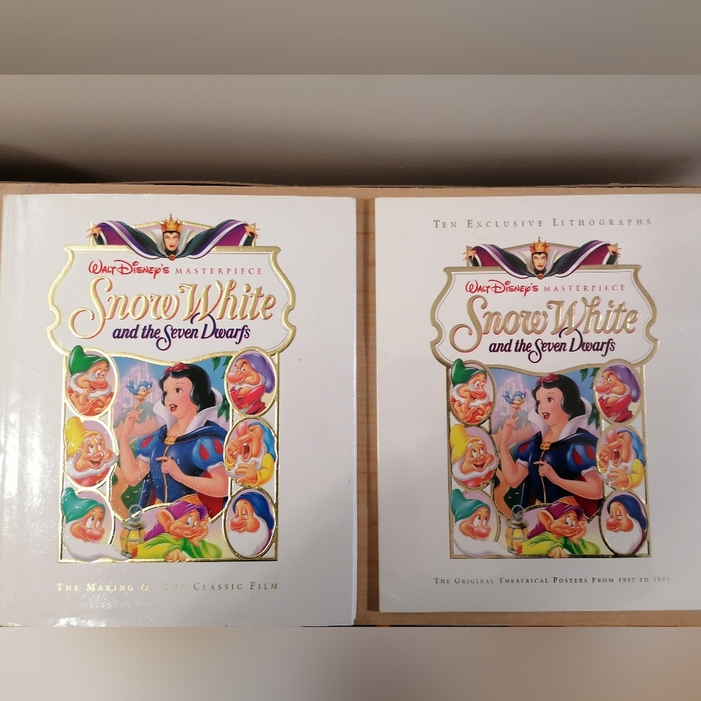 Walt Disney's Snow White and the Seven Dwarfs Book and Lithographs